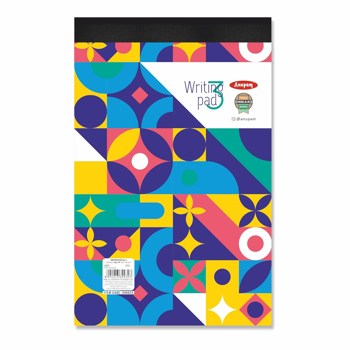 Writing Pad 17x25cm Lined Paper Wide Ruled 50 Sheets, Micro Perforated Notebook | Pack Of 2