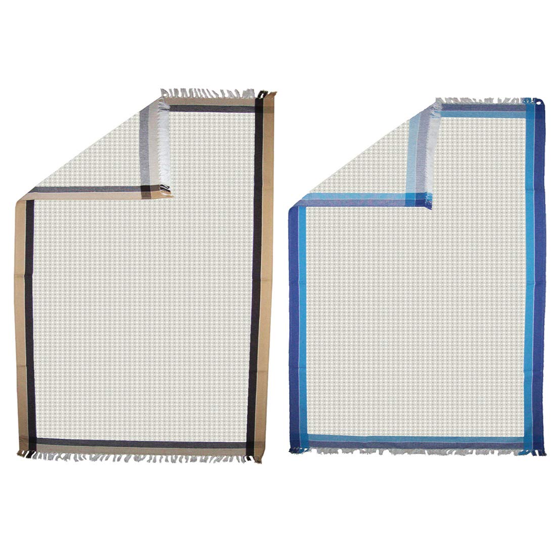 Athom Trendz Living Light Weight Cotton Premium Waffle Border Bath Towel 480 Gsm | Pack Of 2