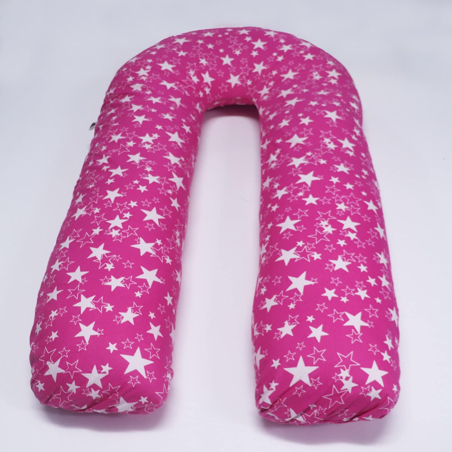 U Shaped Pregnancy Pillow, Maternity Pillow, 100% Cotton Removable Cover, Stardom Pink | Super Premium Pillow, Versatile Use, Pregnocare Microfibers, Breathable, Comfortable Pillow