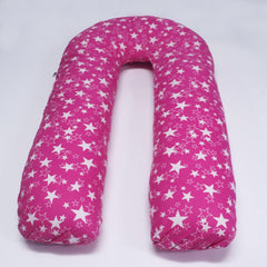U Shaped Pregnancy Pillow, Maternity Pillow, 100% Cotton Removable Cover, Stardom Pink | Super Premium Pillow, Versatile Use, Pregnocare Microfibers, Breathable, Comfortable Pillow
