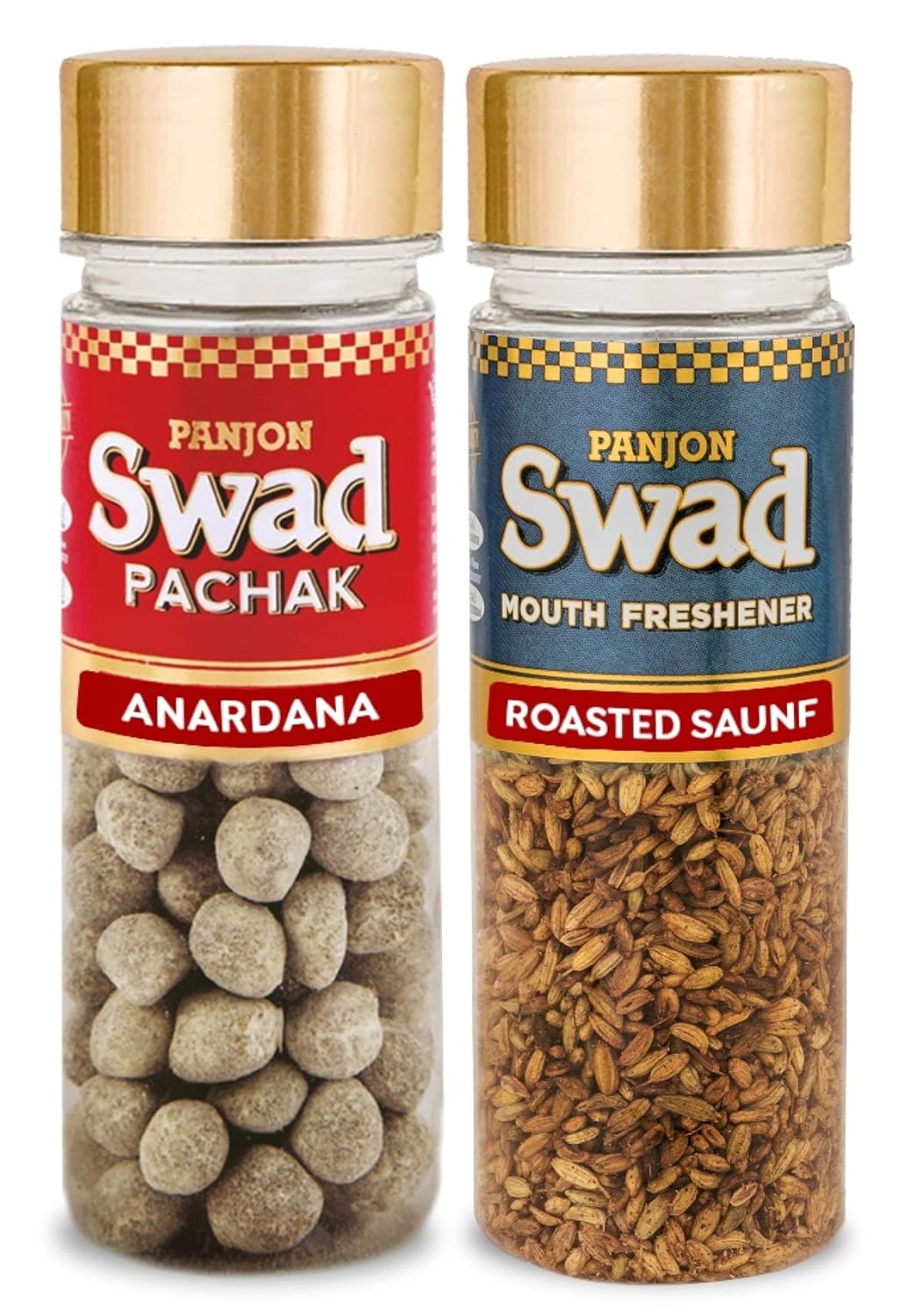 Panjon Swad Anardana & Roasted Saunf Pachak Mouth Fresheners 380gm, (190gm *2 Bottles)