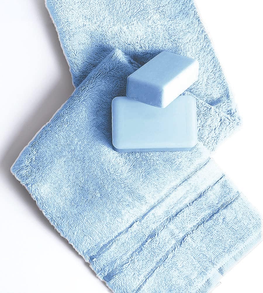 House Of Oraz Bamboo Hand Towel 1500 Gsm | Ultra Soft, Super Absorbent & Antibacterial Quick Dry, Lint-Free Towel | Set Of 3 (Light Blue)