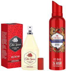 Old Spice Atomizer Original After Shave Lotion 150ml 5 Fl.oz.  & Lionpride No Gas Deodorant Body Spray Perfume 140ml 4.7 Fl.oz.