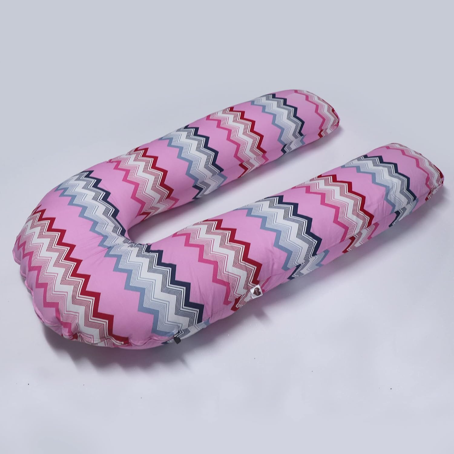U Shaped Pregnancy Pillow, Maternity Pillow, 100% Cotton Removable Cover, Pinnacle Pink | Super Premium Pillow, Versatile Use, Pregnocare Microfibers, Breathable, Comfortable Pillow