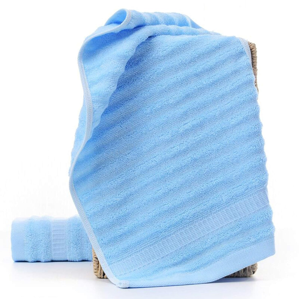 Mush Bamboo Hand Towels 500 Gsm | Ultra Soft, Absorbent & Quick Dry Towel (Sky Blue) - Set Of 2