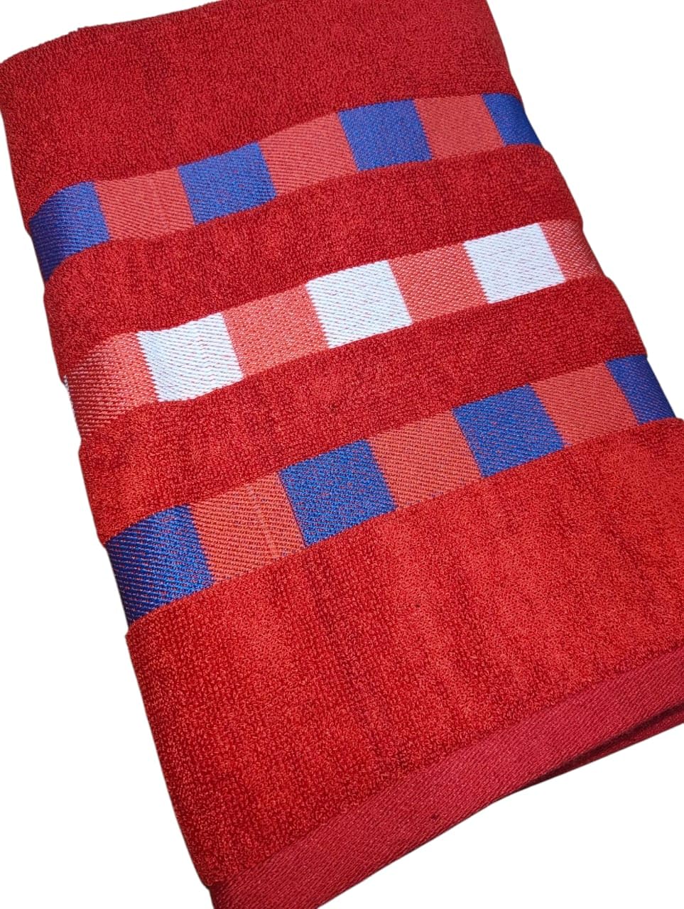 Cotton Bath Towel 450 Gsm | Absorbent Super Soft & Comfortable Quick Drying Towel (Red)