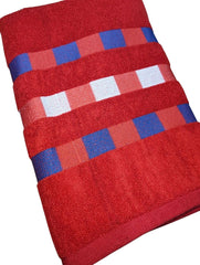 Cotton Bath Towel 450 Gsm | Absorbent Super Soft & Comfortable Quick Drying Towel (Red)