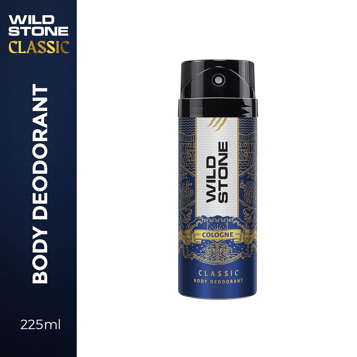 Wild Stone Classic Cologne Deodorant Body Spray For Men 225ml 7.6 Fl.oz. | Long Lasting Fragrance For Daily Use