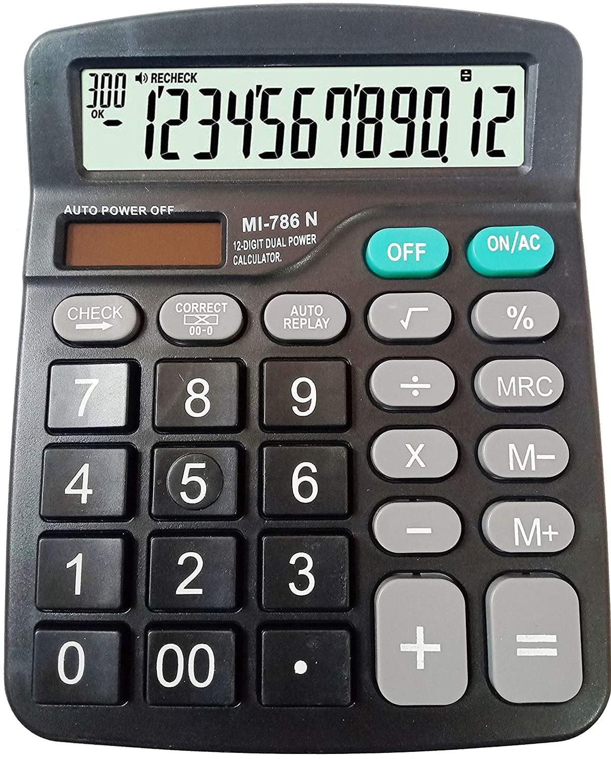 Shiv Damru 12 Digits Desktop Calculator With Large LCD Display And Sensitive Button, Standard Function For Office, Home & School