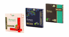 Aarogyam Herbals Tobacco & Nicotine Free Herbal Flavored Cigarette For Relieve Stress And Mood Enhance Product - Blueberry, Black Currant, Strawberry Flavour - Pack Of 3 30 Sticks