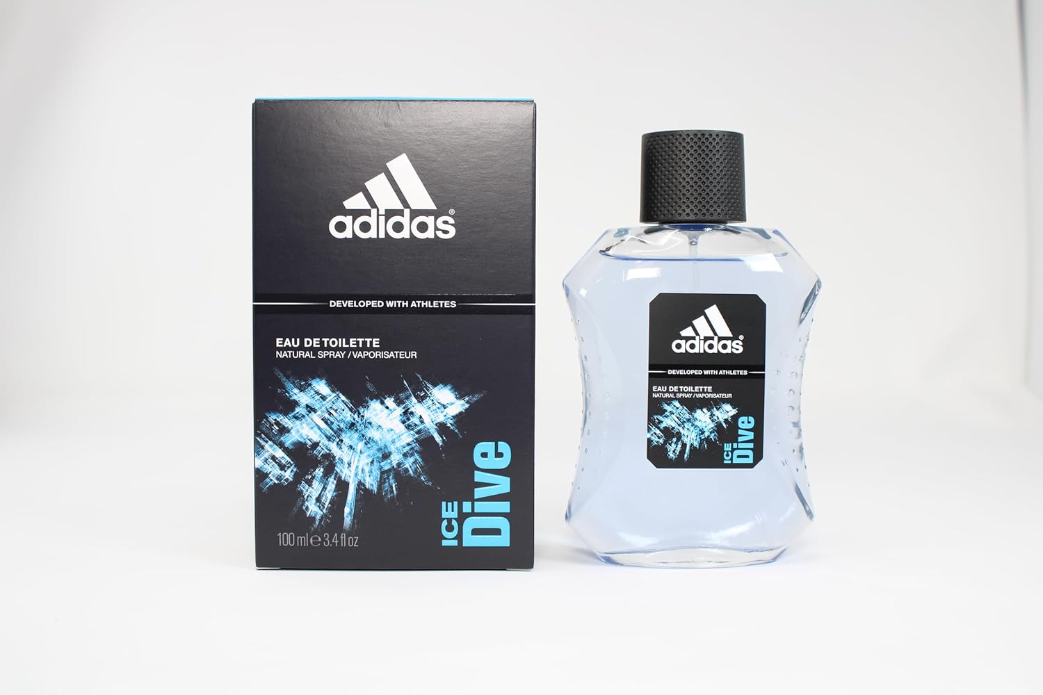 Adidas Ice Dive Eau De Toilette Spray 100ml 3.4 Fl.oz. Developed With Athletes | Masculine Fragrance Booster