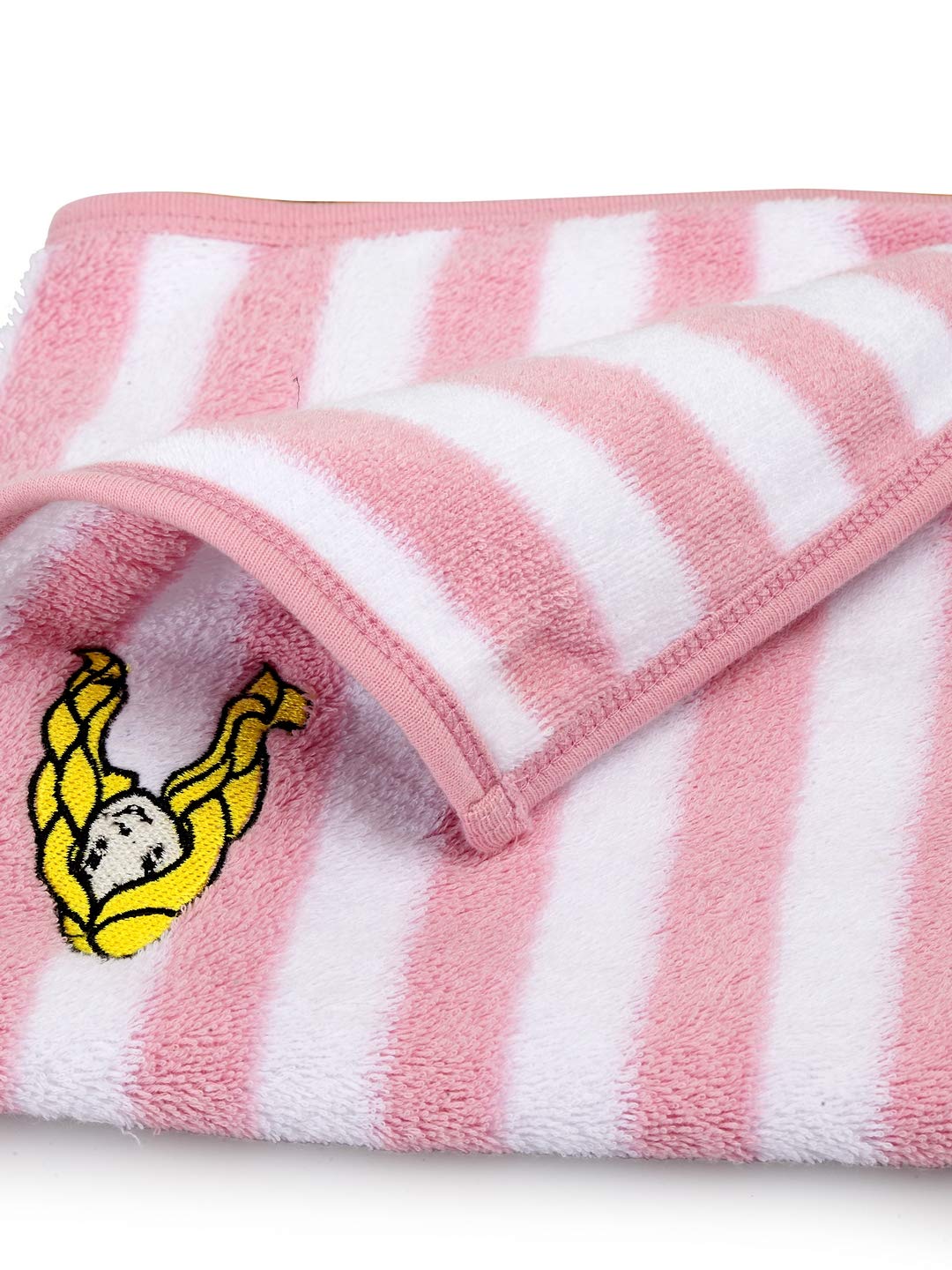 My Milestones 100% Cotton Hand Towel 400 Gsm | Ultra Soft Attractive Embroidery Appliques Cotton Soft, Absorbent Hand Towel Perfect For Face (Set Of 2)- Pink/White