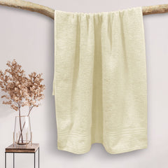 Sassoon Anatolia 100% Cotton XL Bath Towel 500 Gsm | Extra Soft, Quick Drying & Super Absorbent Bath Towel For Men & Women (Buttermilk)