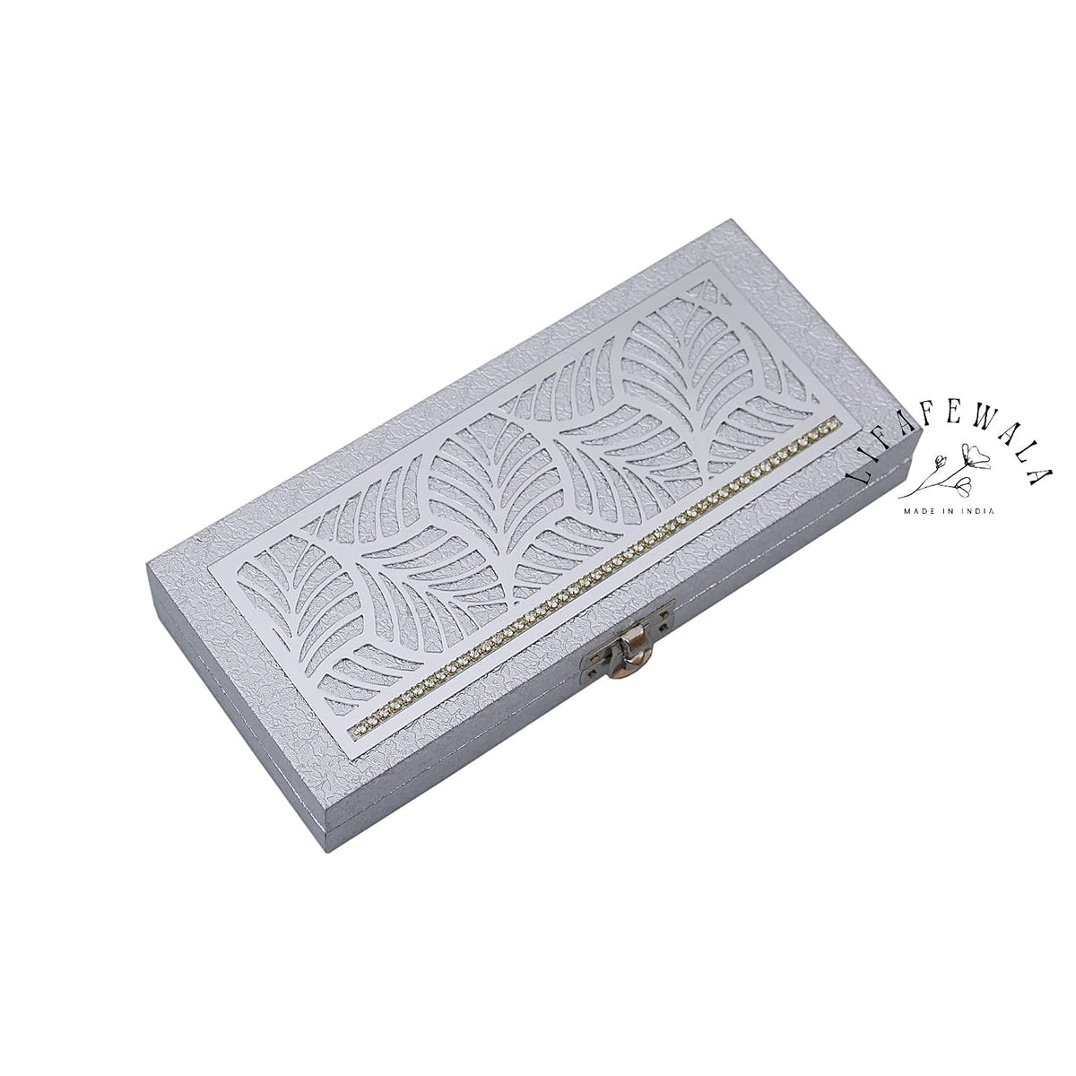 Designer Rectangular Shaped Cash Box, Shagun Box, Gift Box, Gaddi Box, Jewellery Box, Shagun Envelope, Colour - Silver
