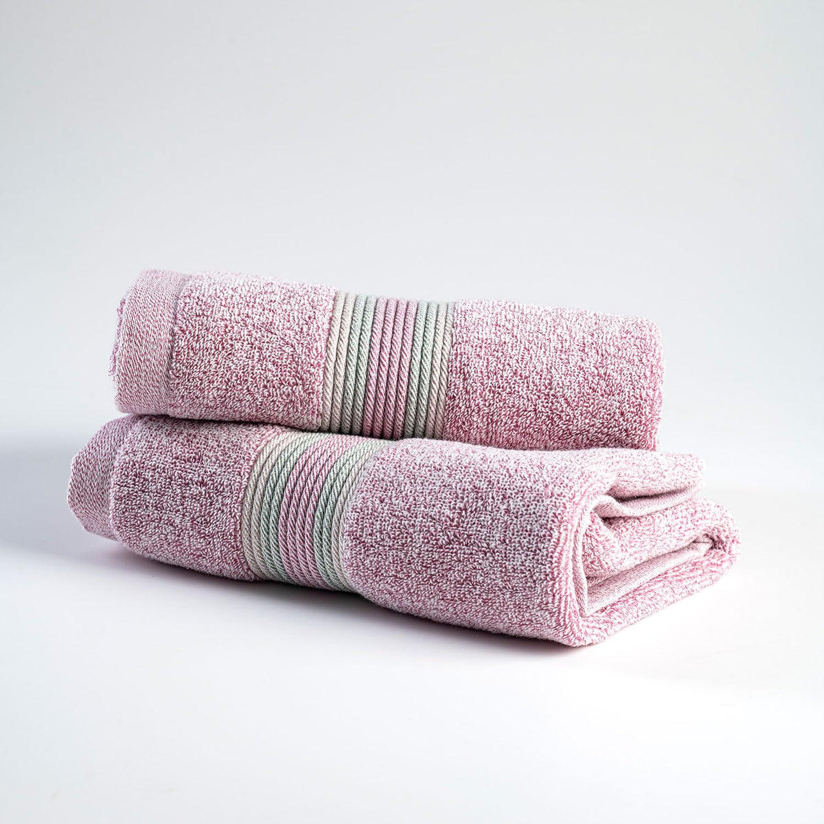 Spread Spain Water & Soil Hand Towel 500 Gsm | Luxurious Blend Of Cotton & Bamboo Fiber Hand Towel Ultra-Absorbent, Quick-Drying & Skin-Friendly (Pink) - Pack Of 2