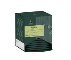 Luxmi Estates Citrus Sky Lemongrass Ginger Green Tea - 30gm, 1.05 Ounce, 15 Tea Bags | USDA Certified Organic Darjeeling Green Tea - Natural Lemon Balm Tea - Calming, Supports Digestion