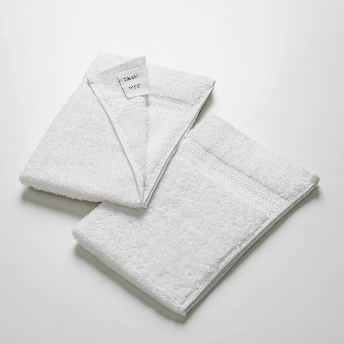 Ddecor Cotton Hand Towel 500 Gsm - Pack Of 2 (White)