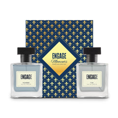 Engage Moments Luxury Homme & Yin Eau De Parfum Gift For Men 100ml Each 3.4 Fl.oz. | Long Lasting Fragrance |  Fresh & Woody Perfect For Gifting