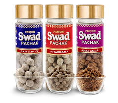 Panjon Swad Imli Ram Ladoo, Hing Peda & Anar Amla Candy 1110gm, (370gm *3 Bottles)
