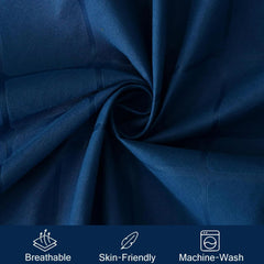 Check Single Bedsheet With 1 Pillow Cover 90 X 60 Inches, Blue | Comfortable & Durable | Elegant Printed Bedding Set For Daily Use
