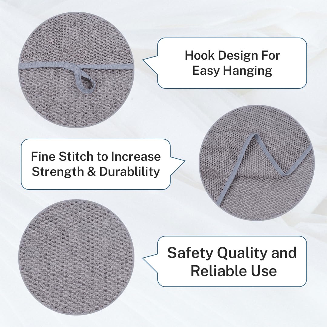 Fezora Microfiber Contler Bath Towels 700 Gsm | Large Size Bath Towel Soft & Absorbent Bath Towel For Men & Women (Grey & Cream)- Pack Of 2