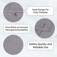 Fezora Microfiber Contler Bath Towels 320 Gsm | Large Size Bath Towel Soft & Absorbent Bath Towel For Men & Women (Grey)