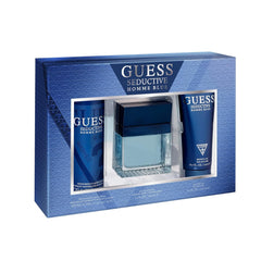 Guess Seductive Homme Blue EDT 3.4 Fl.oz. + Shower Gel 6.7 Fl.oz. + Body Spray 7.6 Fl.oz. | Perfect Gift Set For Men