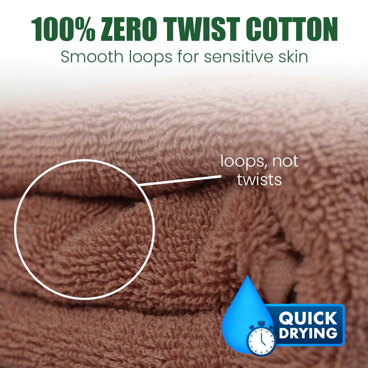 Rangoli 100% Cotton Martin Hand Towels 540 Gsm | Quick Dry, Ultra Soft, Highly Absorbent Printed Hand Towel For Men & Women Luxury & Highly Absorbent Towels - Peach (Set Of 2)