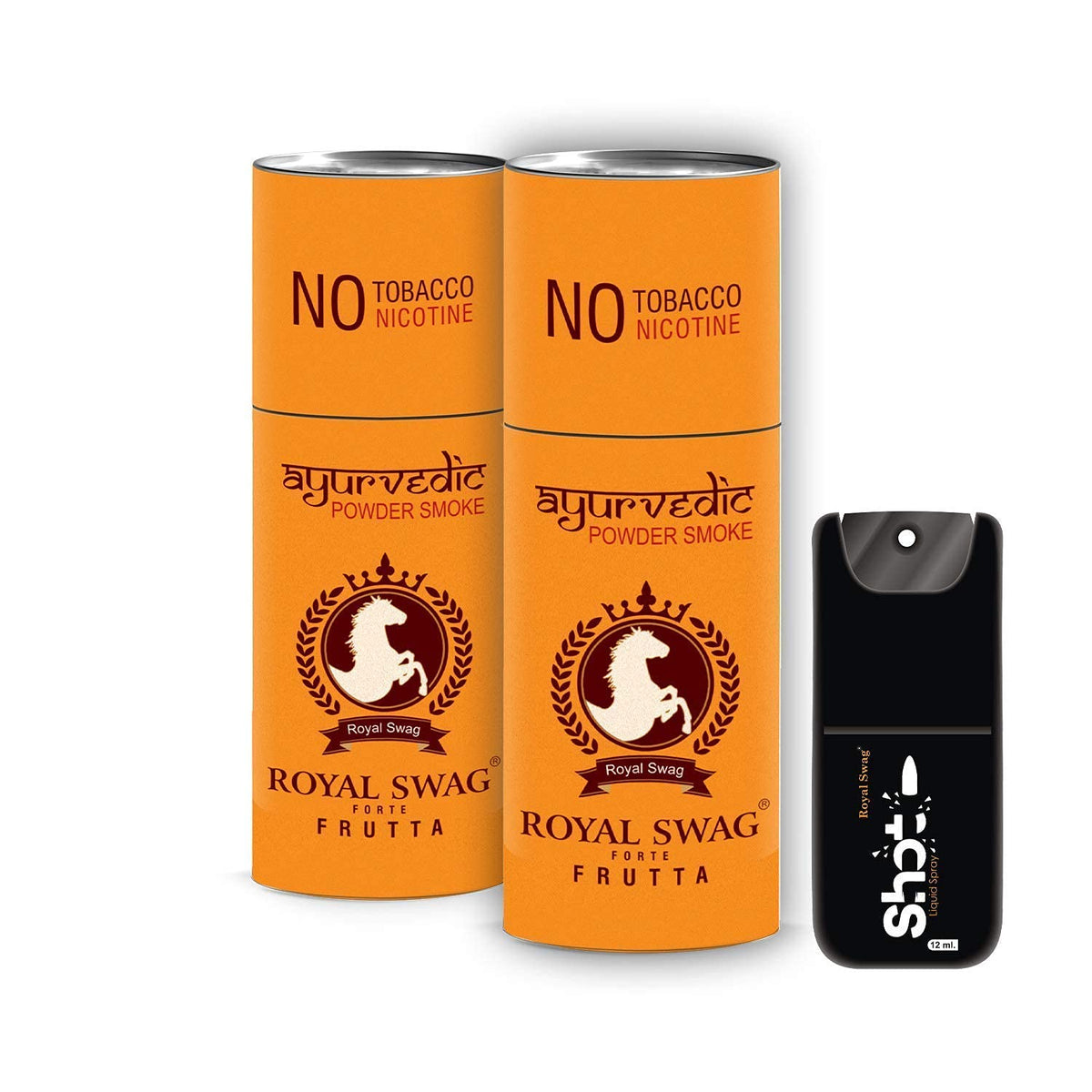 Royal Swag Ayurvedic & Herbal Cigarette, Frutta Flavour Smoke Tobacco Free Cigarettes With Shot Helps In Quit Smoking - (10 Sticks + 1 Shot)