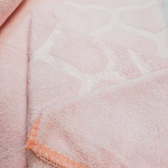 Nive Home Linens Microfiber Bath Towel 400 Gsm | Self Design, Ultra Soft, Super Absorbent, Quick Dry (Baby Pink)