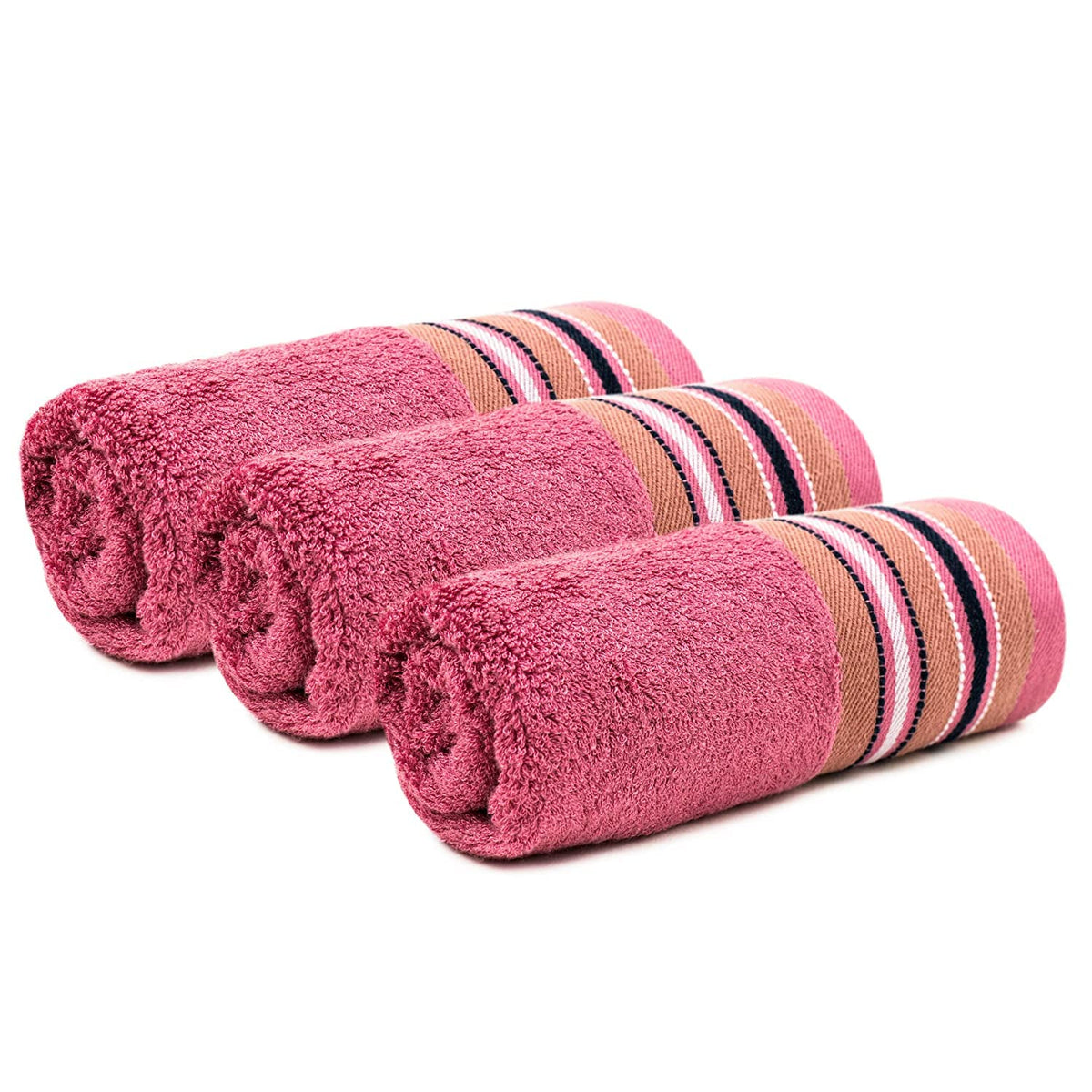 Mush Designer Bamboo Face Towel 600 Gsm | Ultra Soft, Absorbent & Quick Dry Face Towel - Ruby Red (Set Of 3)