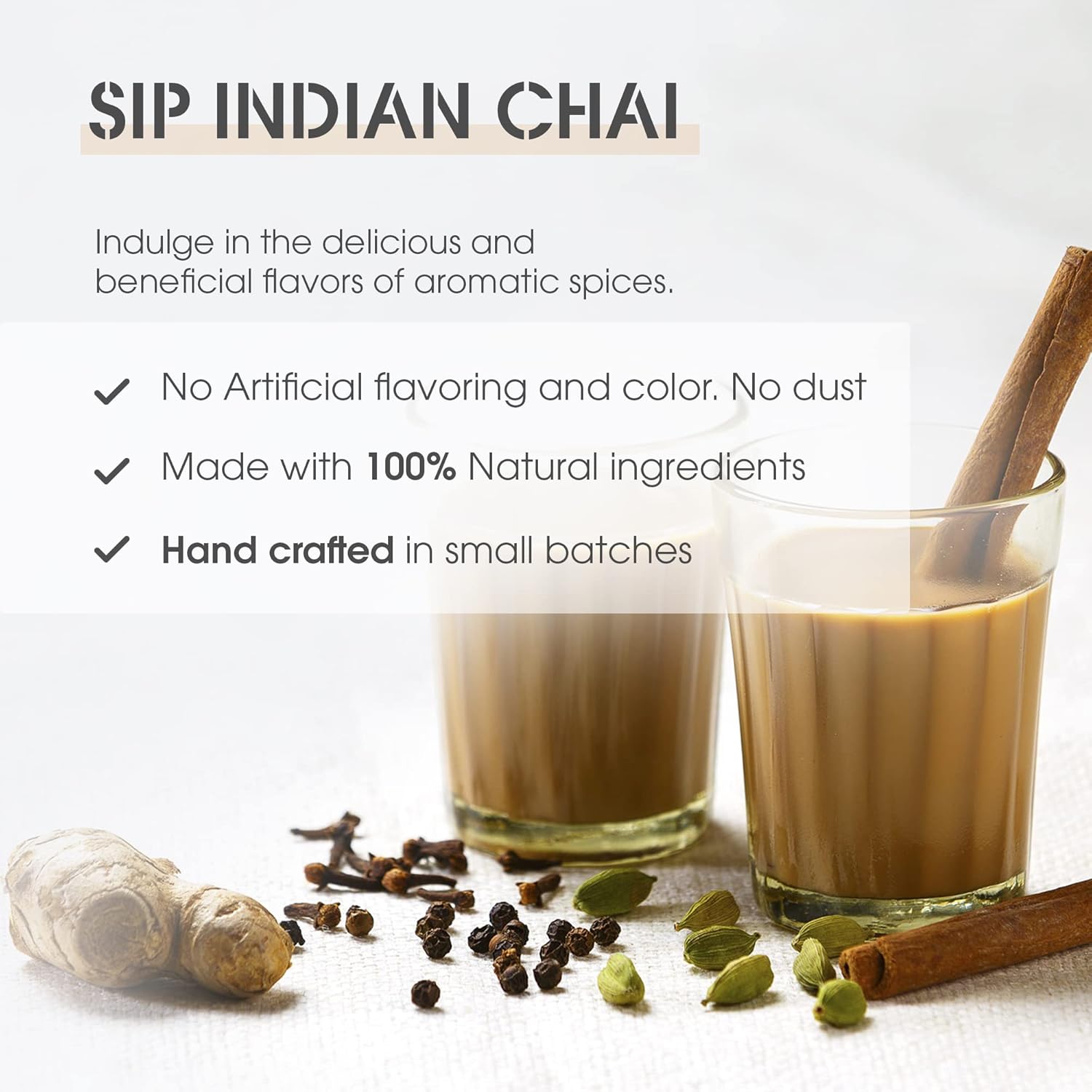 Teabox Bombay Cutting Chai Tea - 250gm, 8.8 Ounce | Blended With Natural Cardamom, Ginger & Fennel - Inspired By The Bustling City | Medium Caffeine Tea Leaf