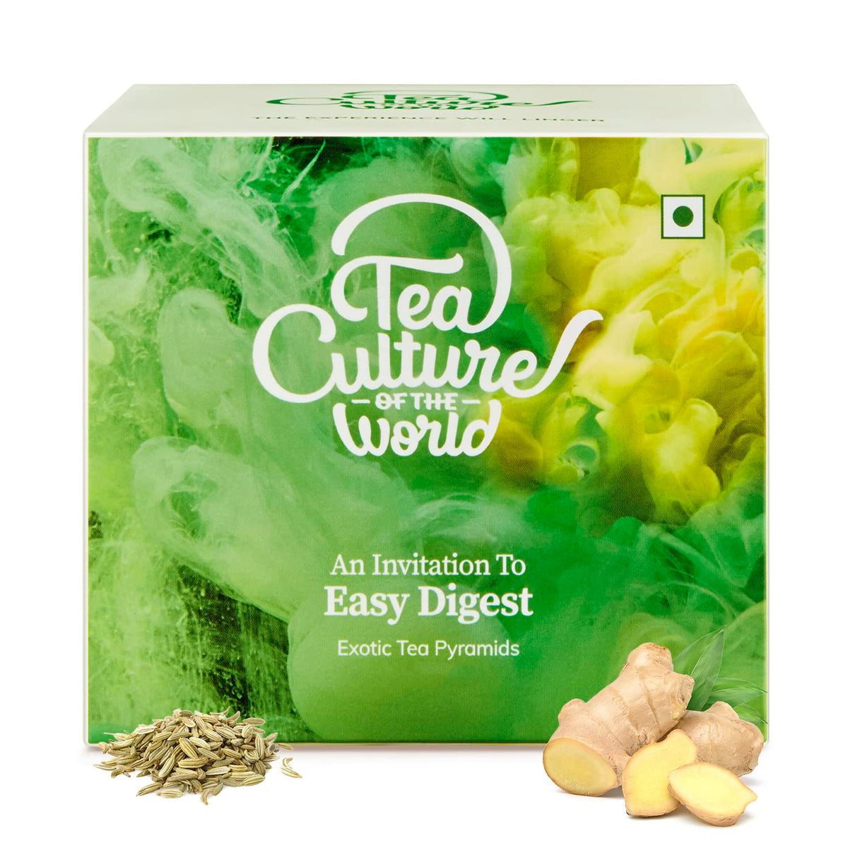 Tea Culture Of The World Easy Digest Ginger Tea - 16 Tea Bags | Digestive Herbal Tea With The Goodness Of Ginger, Licorice Root, Saunf & Pudina - Prevents Indigestion, Gas & Bloating