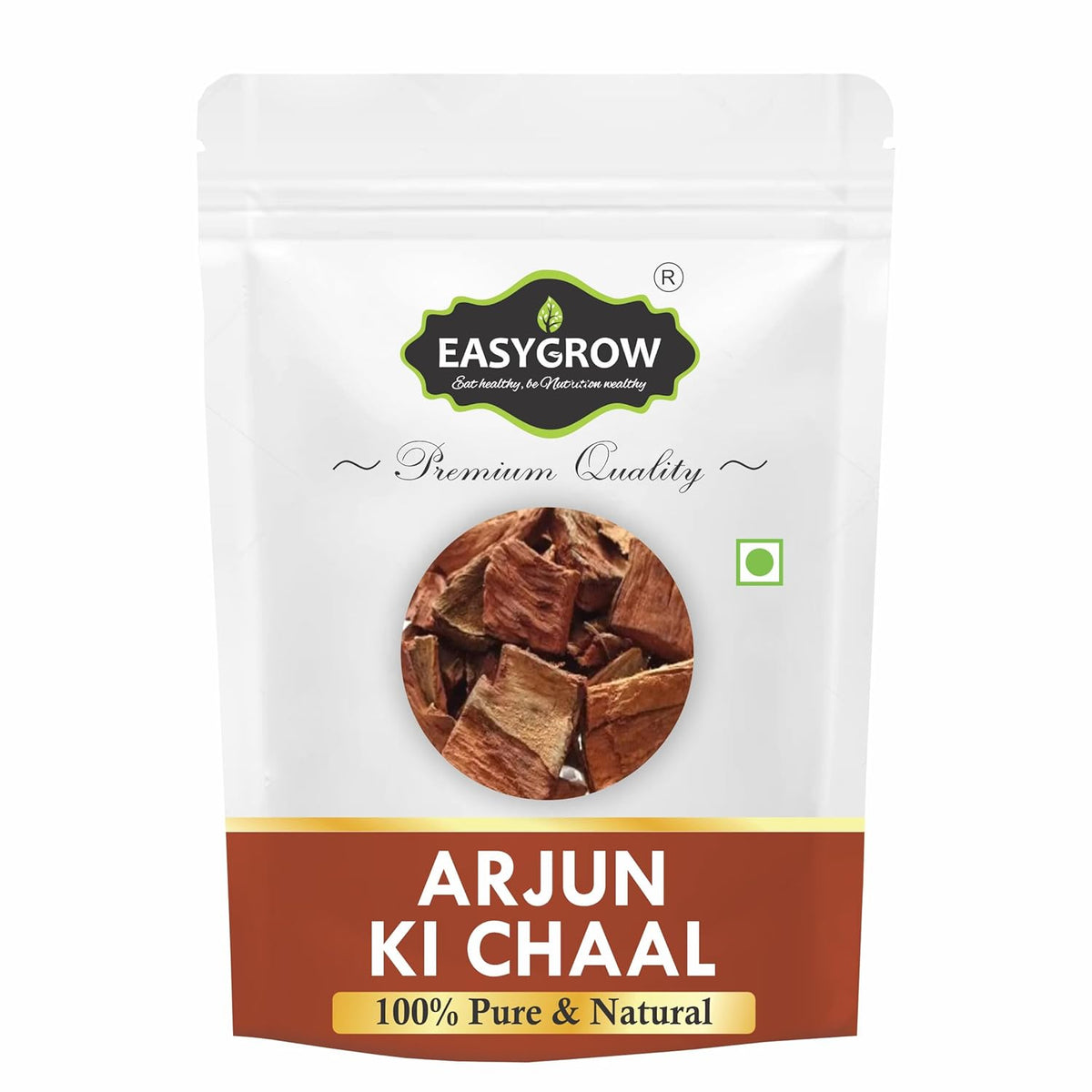 Easygrow Arjun Ki Chaal Dried Arjun Tree Bark, Raw Terminalia Arjuna Bark Lowers Bad Cholesterol | 400gm 0.8lbs