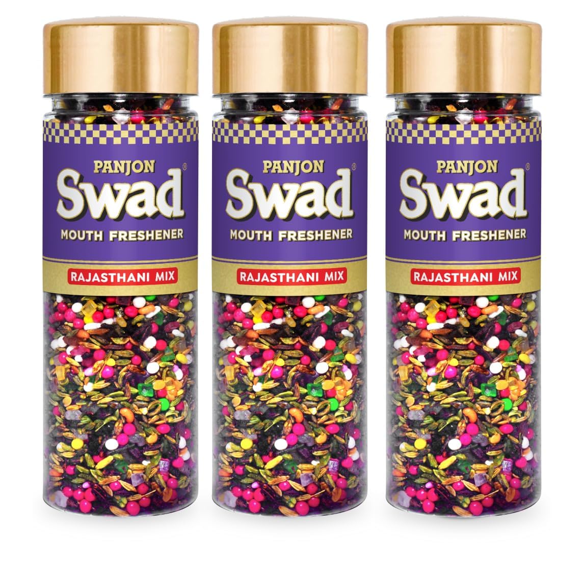 Panjon Swad Digestive Rajasthani Mix Mouth Freshener 450gm, (150gm *3)