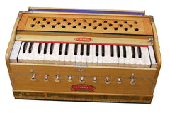 Musical Instruments Harmonium With Padded Bag - 9 Stopper, 3 1/2 Octave, Double Reed (Base- Male), 39 Keys | Tuning A440 Standard Pitch - Two Side Carry Handles