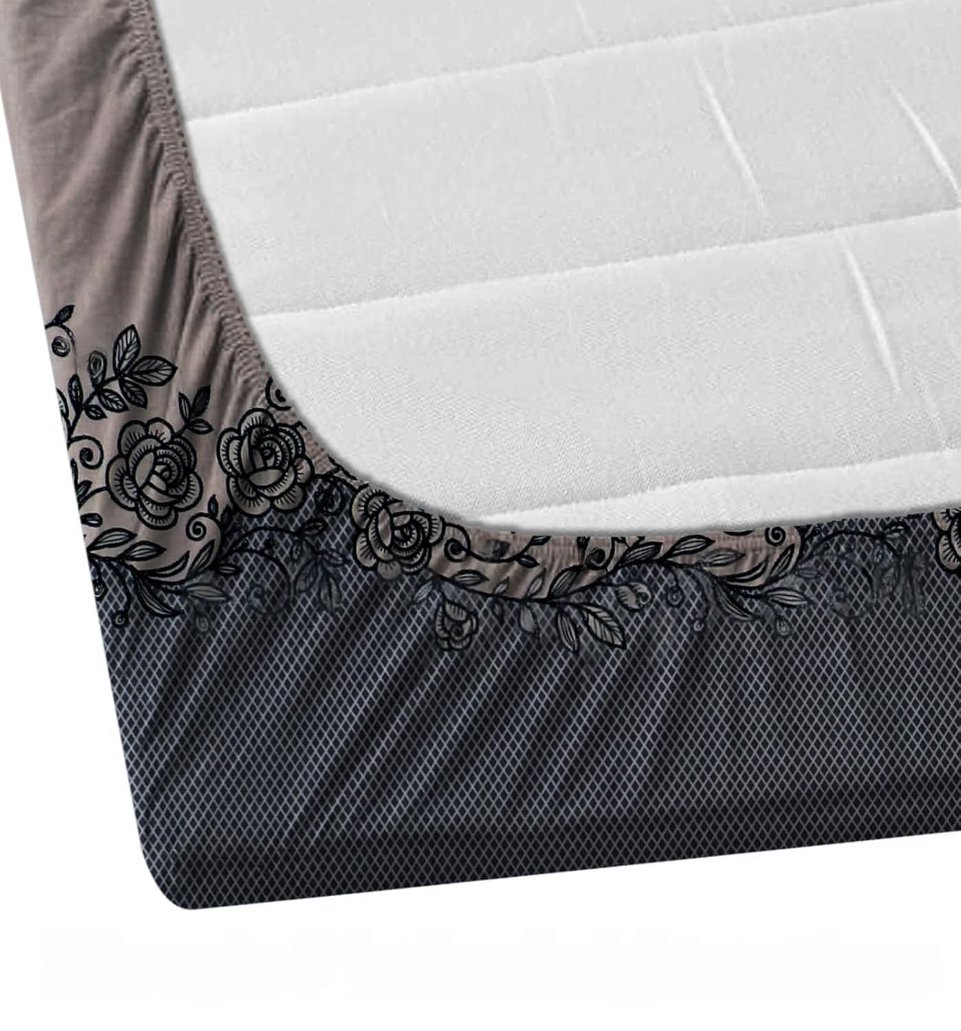 Elastic Fitted Bedsheet Queen Size With 2 Pillow Covers - 60 X 78 Inches, Coffee | Lightweight, Soft & Comfortable | Durable & Long Lasting Wrinkle Resistant Fabric