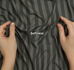 Cotton Single Bedsheet With One Pillow Cover - 90 X 60 Inches, Grey | Soft & Breathable Premium Printed Design Bedsheet