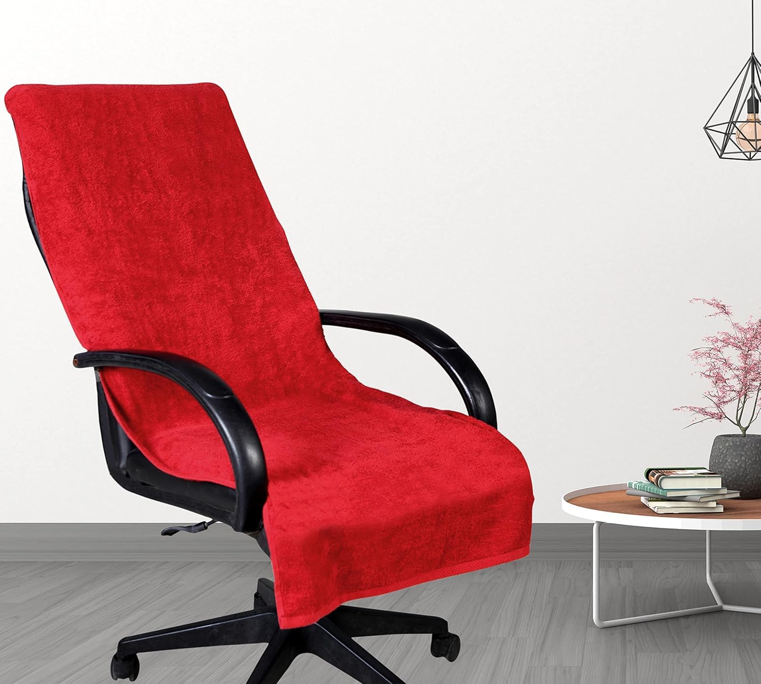 Vvip Home 100% Cotton Luxary Office Chair Towel 550 Gsm (Red)