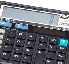 Salezone® 12 Digit Calculator With 120 Steps Check Function And Special Buttons For Grand Total (GT), Mark Up (MU) Check And Correct Function Desktop Calculator (3 Years Warranty)