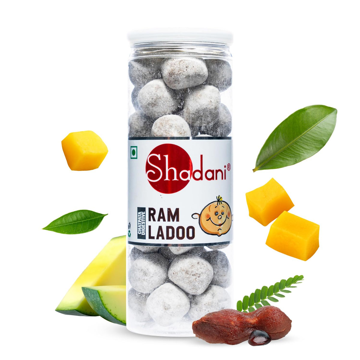 Shadani Ram Ladoo Can (200gm), Digestive Special | Pachak Churan Ladoo | Imli, Dry Mango & Churan Powder In Ladoo