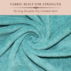 Rangoli 100% Cotton Fibre Bath Towel 1200 Gsm | Highly Durable & Absorbent Towel | Skin-Friendly & Quick Drying Luxury Towels (Blue & Golden Brown) - Pack Of 2