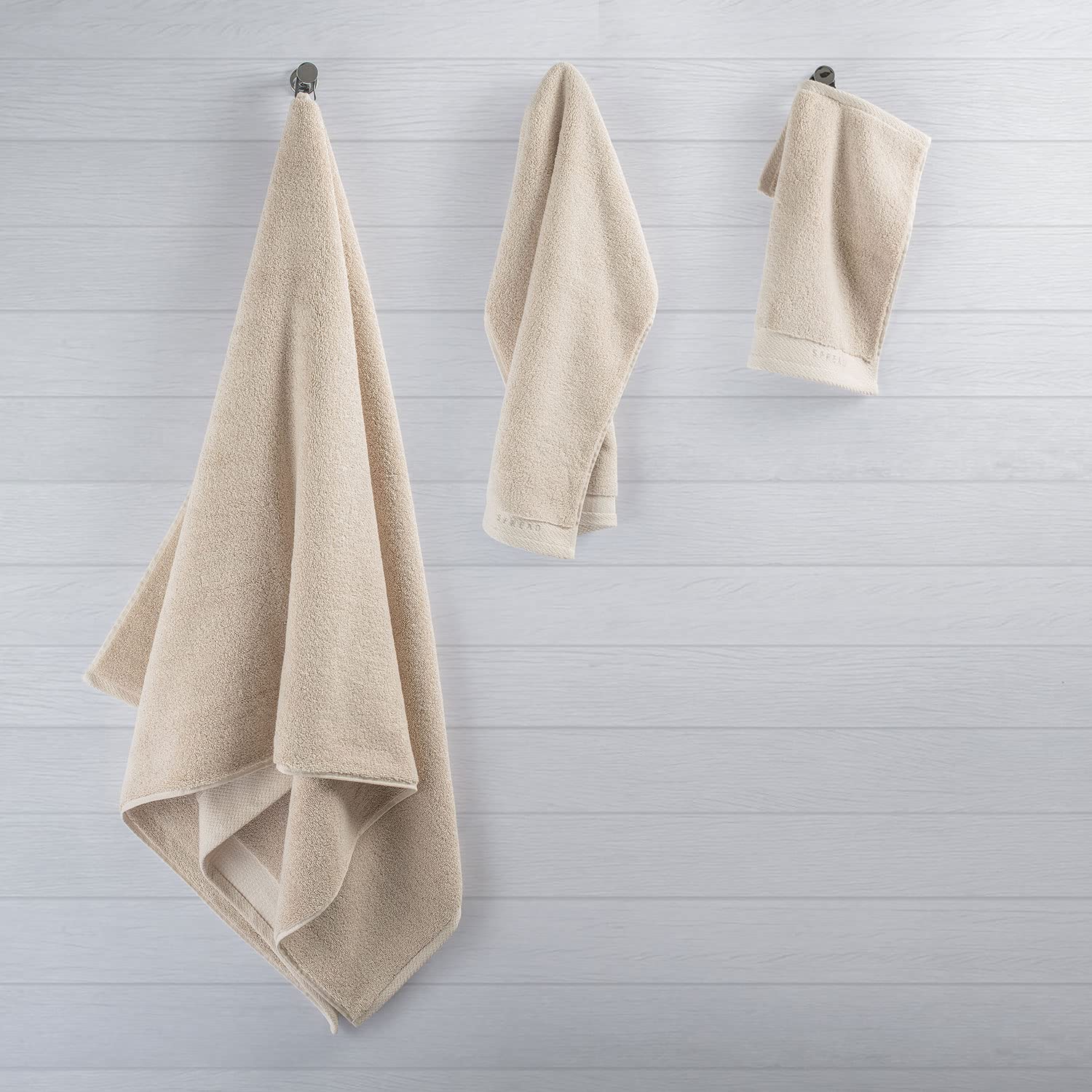 Spread Spain Resort Luxurious Cotton Towels 720 Gsm | Bath, Hand & Washcloth Towels Sets Of 3 Super Softness & Absorbent (Brich)
