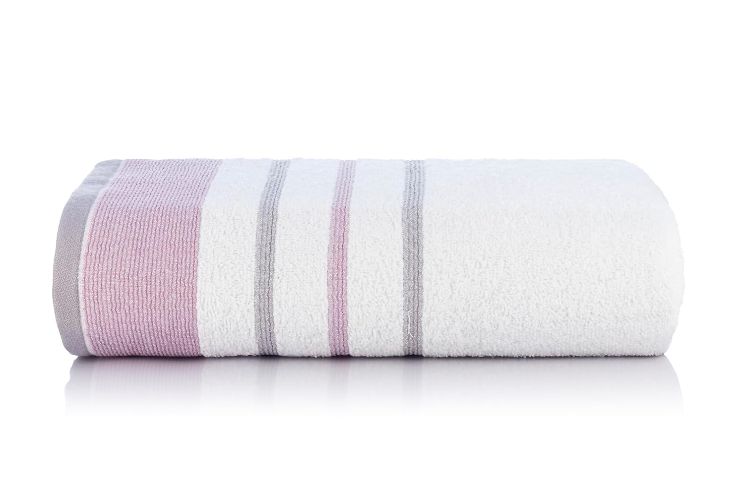 Casa Copenhagen Egyptian Cotton Exotic Hand Towel 400 Gsm (Lavender / Light Grey)- 2 Pcs