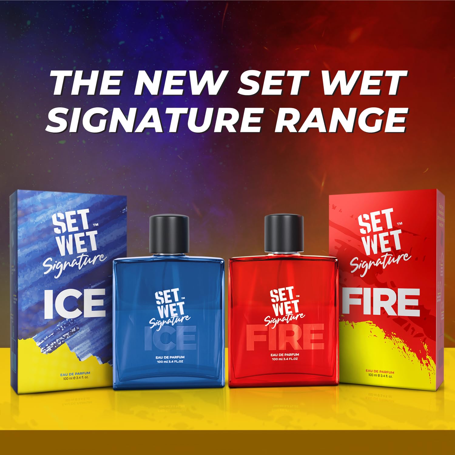 Set Wet Fire Perfume For Men 100ml 3.4 Fl.oz. | Woody Long Lasting Perfume For Men | Gift For Men | Best Date Night Fragrance