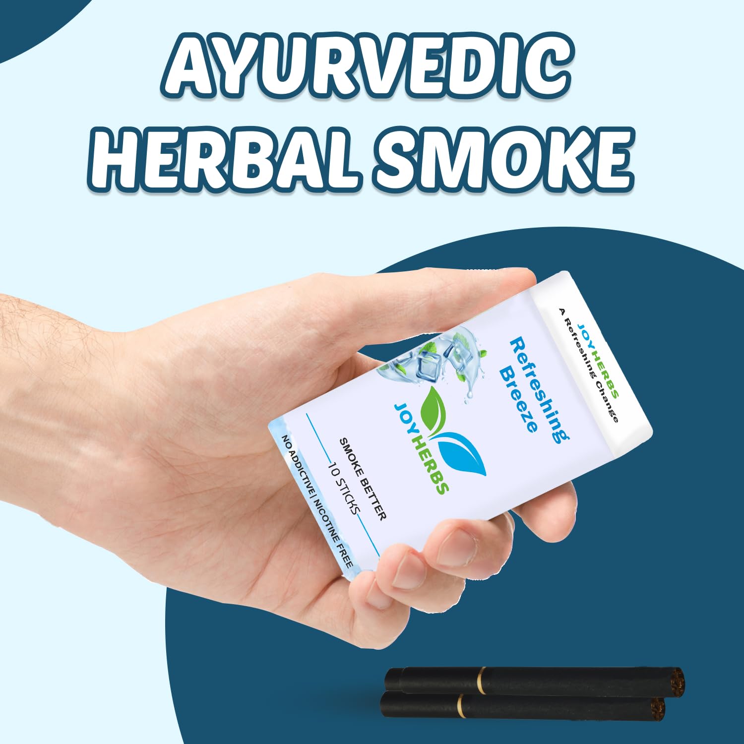 Ayurvedic Herbs Tobacco Alternatives, Non Addictive | Refreshing Breeze Flavour 40 Sticks - Tobacco And Nicotine Free