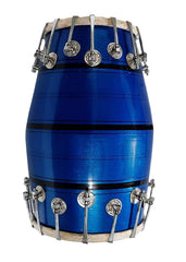 Wooden Musical Instrument Dholak Drum Nuts & Bolt With Full Tool Kit - Blue | Perfectly Symmetric Round Dholak Nickel Plated Bolts & Nuts - Dholak For Festival, Wedding, Satsang | Very Easy To Tune