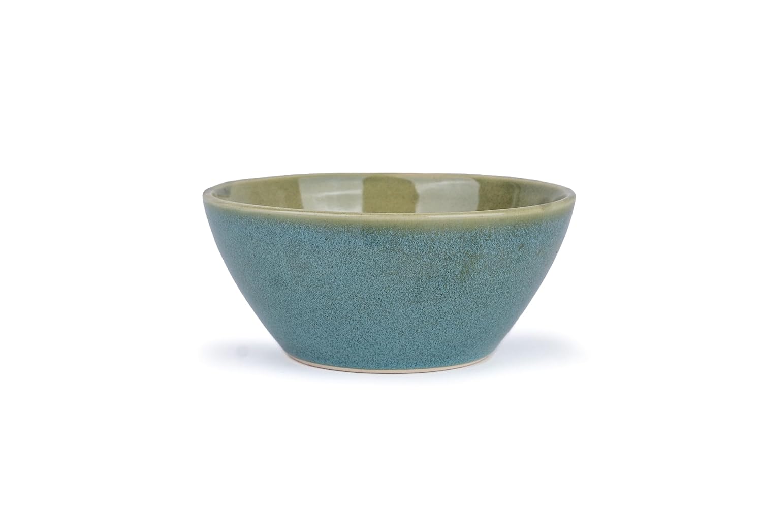 Ceramic Serving Medium Bowls Set Of 2 Pieces - 850ml Each, Green Blue Reactive | Premium Ceramic Bowls - Medium Size | Microwave Safe Bowls - Bowl Sets With Glossy Finish | Ceramic Bowls