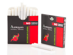 Aarogyam Herbals 100% Tobacco & Nicotine Free Cigarette For Relieve Stress & Mood Enhance Product For Smokers - 10 Sticks In Each Packet Watermelon Flavour Pack Of 2