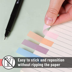2 Sheets Index Sticky Tabs, Colorful Sticky 20 Colors Transparent Sticky Notes Tabs - 400 Pcs